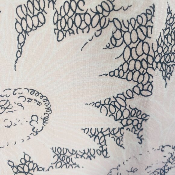 Folio Saks Fifth Avenue Floral Print Ruffle Hem Skirt Pale Pink & Black Size 10 - Picture 7 of 8